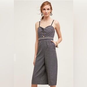 Elevenses Remy Jumpsuit Cropped Flared Pockets size Small